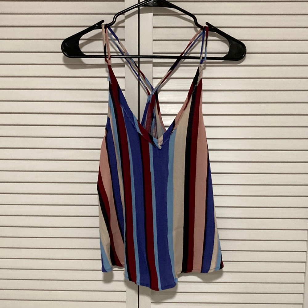 Fab’rik multicolored striped top, size small